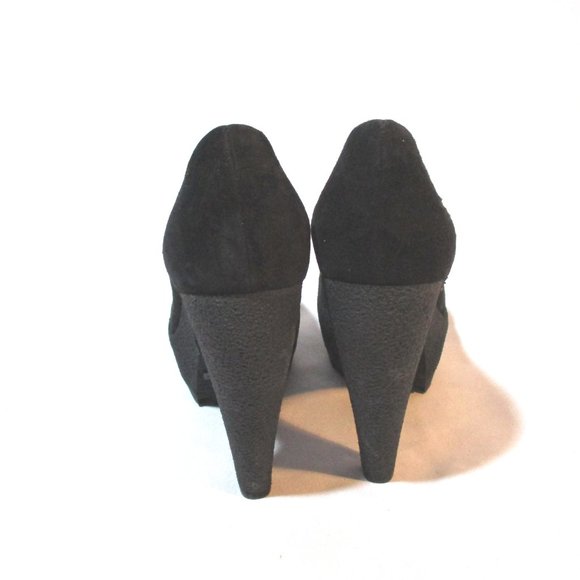 NEW BURBERRY Suede Leather High Heel Platform Shoe - Picture 6 of 7